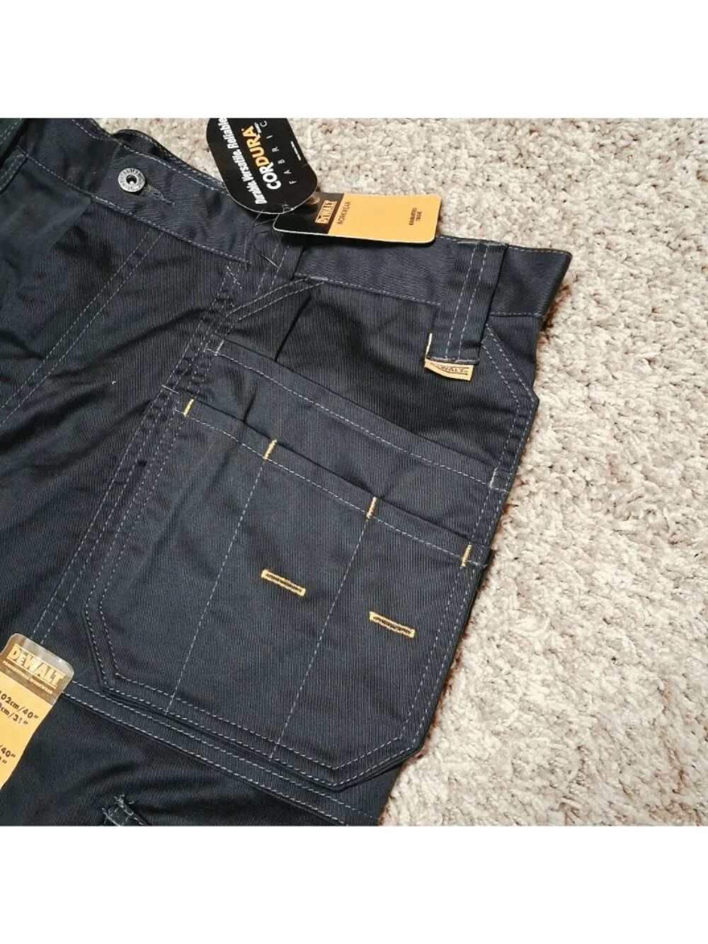 DeWalt Pro Tradesman Stretch Pants Black 40 / 31 Cordura Fabric Durable